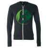 Unisex Triblend Lightweight Full-Zip Hooded Long Sleeve Tee Thumbnail