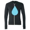 Unisex Triblend Lightweight Full-Zip Hooded Long Sleeve Tee Thumbnail