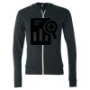 Unisex Triblend Lightweight Full-Zip Hooded Long Sleeve Tee Thumbnail