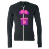 Unisex Triblend Lightweight Full-Zip Hooded Long Sleeve Tee Thumbnail