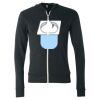Unisex Triblend Lightweight Full-Zip Hooded Long Sleeve Tee Thumbnail