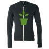 Unisex Triblend Lightweight Full-Zip Hooded Long Sleeve Tee Thumbnail