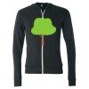 Unisex Triblend Lightweight Full-Zip Hooded Long Sleeve Tee Thumbnail