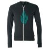 Unisex Triblend Lightweight Full-Zip Hooded Long Sleeve Tee Thumbnail