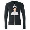 Unisex Triblend Lightweight Full-Zip Hooded Long Sleeve Tee Thumbnail