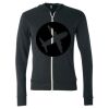 Unisex Triblend Lightweight Full-Zip Hooded Long Sleeve Tee Thumbnail