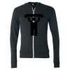 Unisex Triblend Lightweight Full-Zip Hooded Long Sleeve Tee Thumbnail